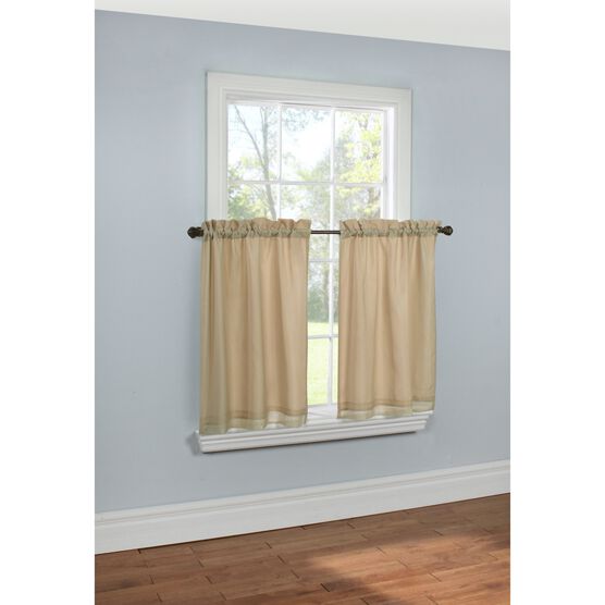 Rhapsody Lined Indoor Rod Pocket Window Curtain Tiers , Set Of 2, MUSHROOM, hi-res image number null