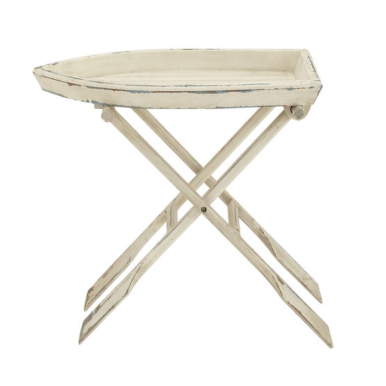 White Chinese Fir Coastal Accent Table, 25x28x16, , on-hover image number null
