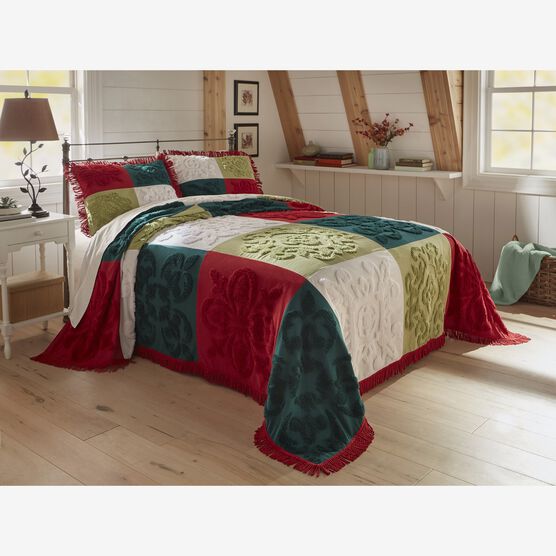 Chenille Patchwork Bedspread, Chenille Patchwork Bedspread,