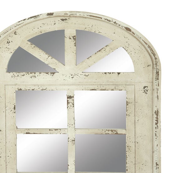 White Vintage Wood Floor Mirror, , alternate image number null