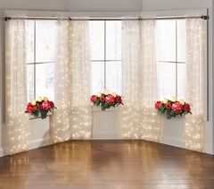 84" Pre-Lit Rod-Pocket Curtain Panel