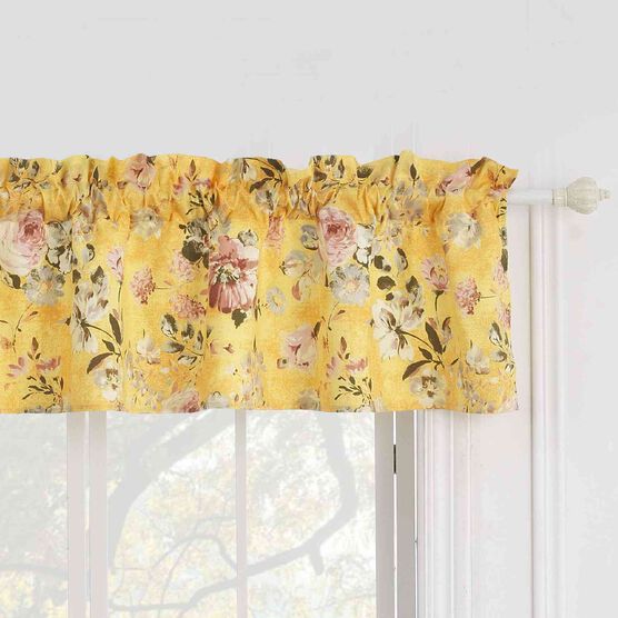 Finley Yellow Window Valance Brylane Home