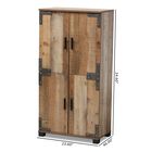 Cyrille Farmhouse Rustic Finished Wood 4-Door Shoe Cabinet Furniture, , alternate image number null