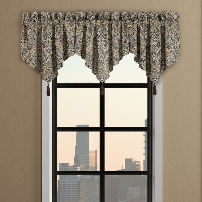 Maren Window Ascot Valance, CHOCOLATE, hi-res image number null