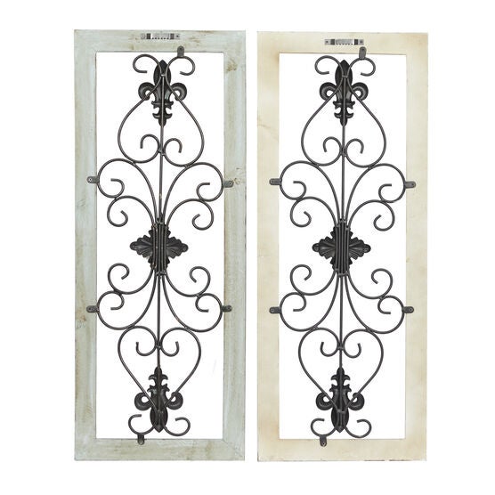 Set Of 2 Multi Colored Wood Rustic Wall Décor, , on-hover image number null