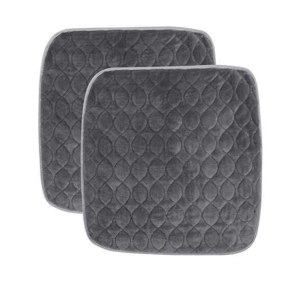 Fresh Ideas Waterproof & Washable Seat Protector 2-Pack with Antimicrobial UltraFresh, Grey, GREY, hi-res image number null