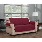 Ripple Plush Secure Fit Sofa Furniture Cover Slipcover, BURGUNDY, hi-res image number null