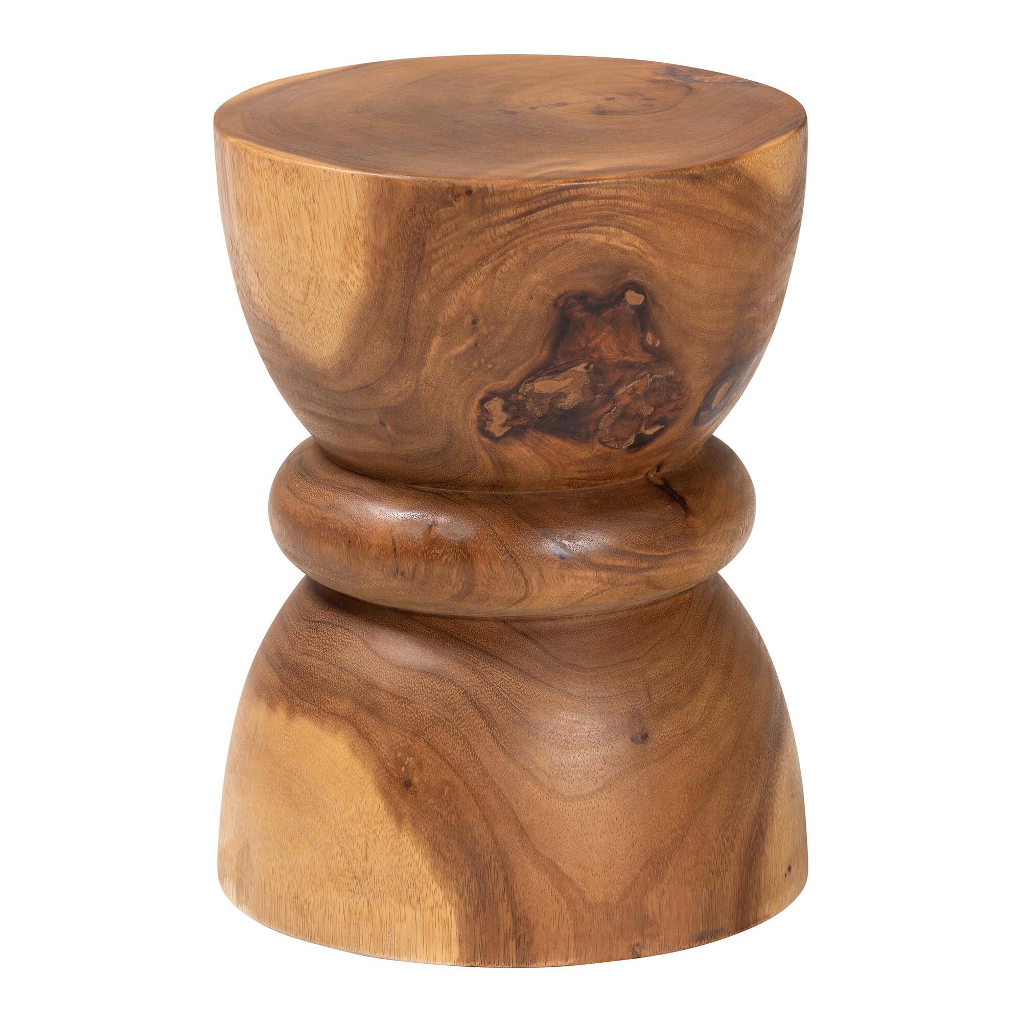 Bancroft Solid Suar Wood Side Table, BROWN, alternate image number 2