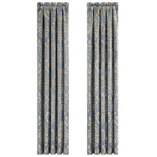 Lorenzo 84 Inch Window Panel Pair, BLUE, alternate image number null