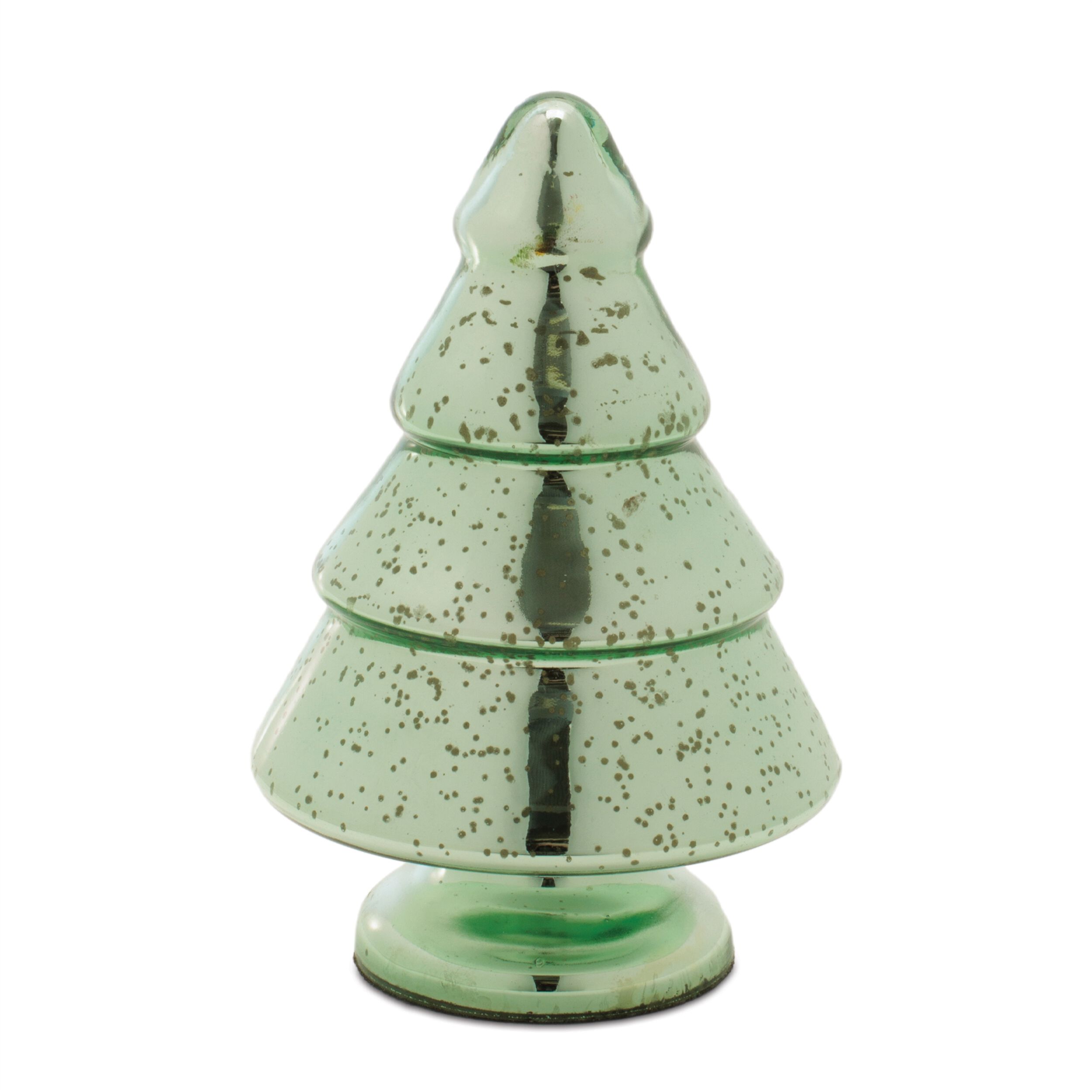 Mercury Glass Christmas Tree (Set of 2), GREEN, alternate image number 3