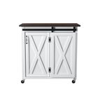Leshire Barn Door Kitchen Cart, , on-hover image number null