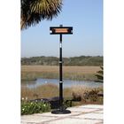 Black Powder Coated Steel Telescoping Offset Pole Mounted Infrared Patio Heater, , alternate image number 3