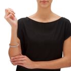 Yellow Gold-Plated Round Genuine Diamond Tennis Bracelet, , alternate image number null