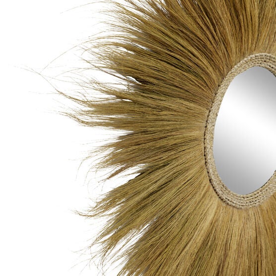 Brown Boho Style Sea Grass Wall Mirror, , alternate image number null