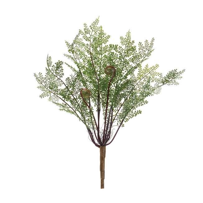 Fern Bush (Set of 2) 13 inchesH Plastic, GREEN/BROWN, alternate image number null