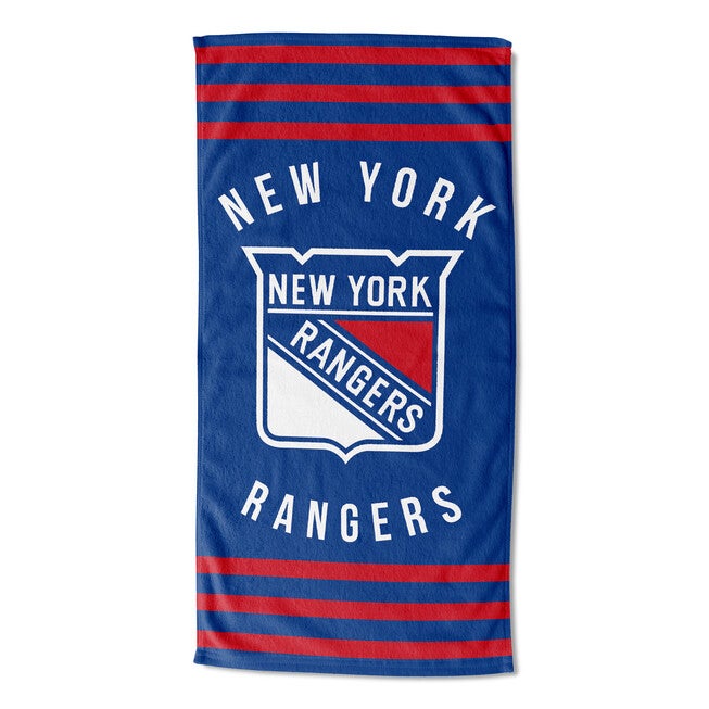 New York Rangers Stripe Beach Towel, MULTI, hi-res image number 0