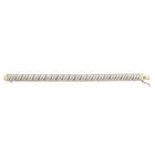 Yellow Gold Plated S Link Tennis Bracelet (10mm), Genuine Diamond Accent 8", , alternate image number 3