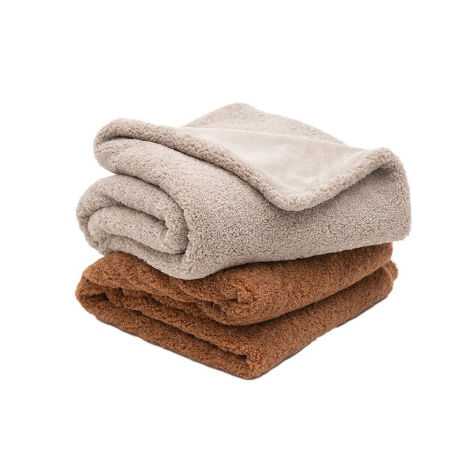 Teddy Sherpalux Plush Solid Throw, , on-hover image number 1