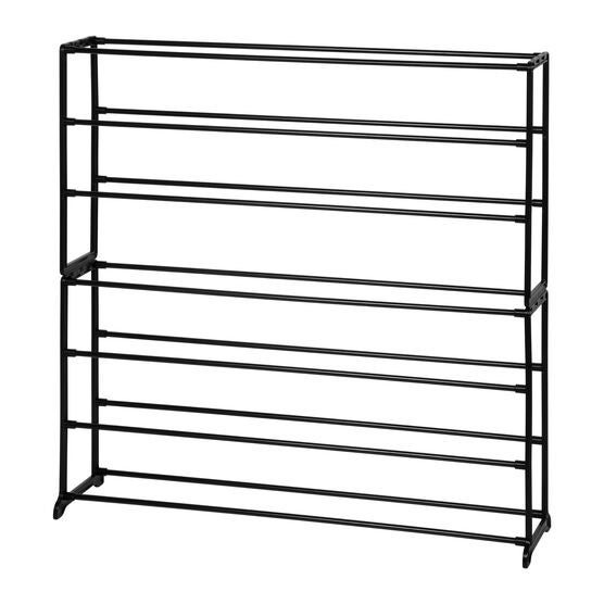 Saving Design, 7-Tier Shoe Rack Storage Organizer, Holds Up To 30-Pair, 35.43" X 8.86" X 36.61", Black, , alternate image number null