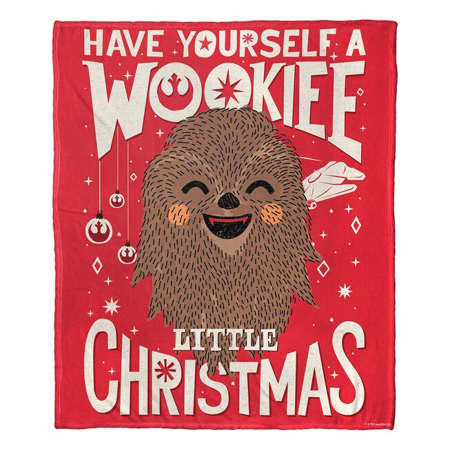Star Wars Wookie Xmas Silk Touch Throw Blanket, , on-hover image number 1