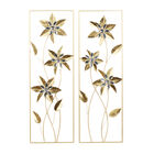 Set Of 2 Gold Metal Contemporary Wall Decor, GOLD, hi-res image number null