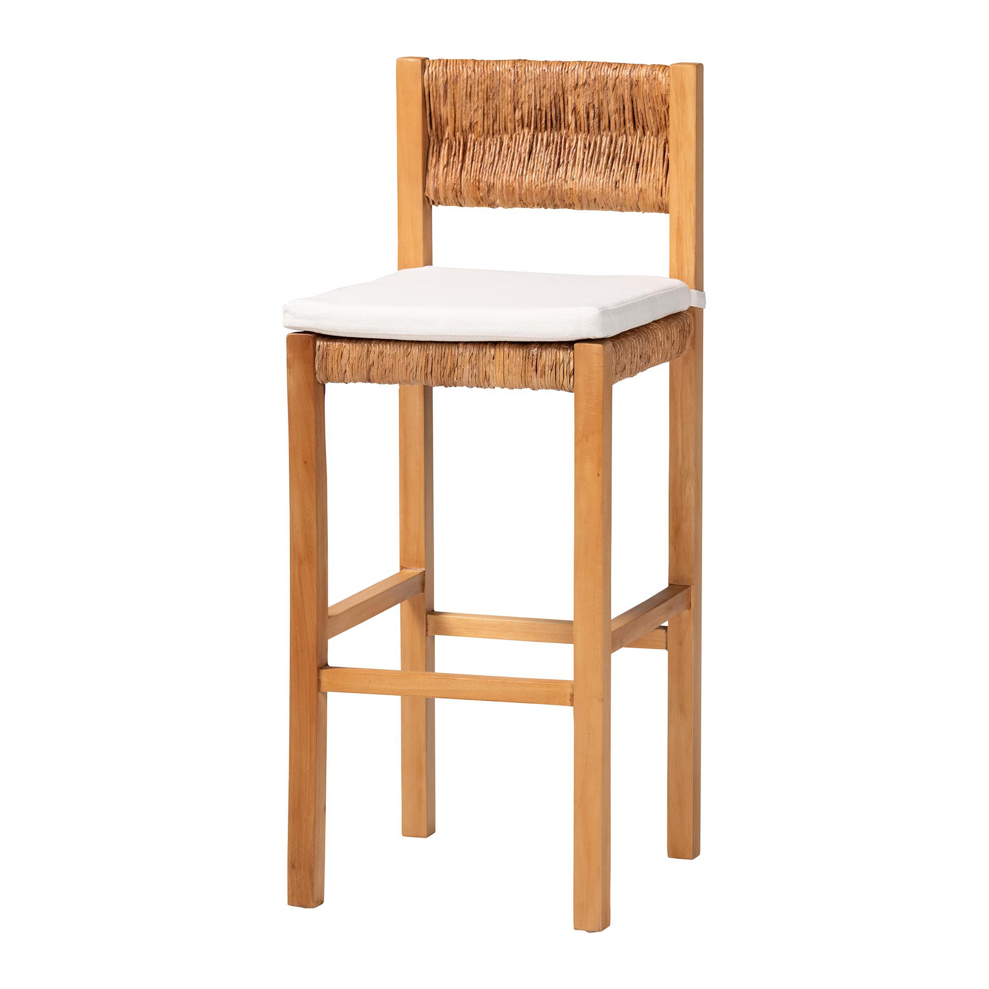 Pava Woven Seagrass Bar Stool, HONEY, alternate image number 1