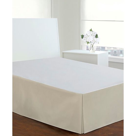 Luxury Hotel Classic Tailored 14" Drop Ivory Bed Skirt, , on-hover image number null