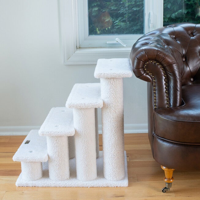 4 Steps Real Wood Ramp Dog Cat Pet Step Stairs Ramp, , alternate image number 3