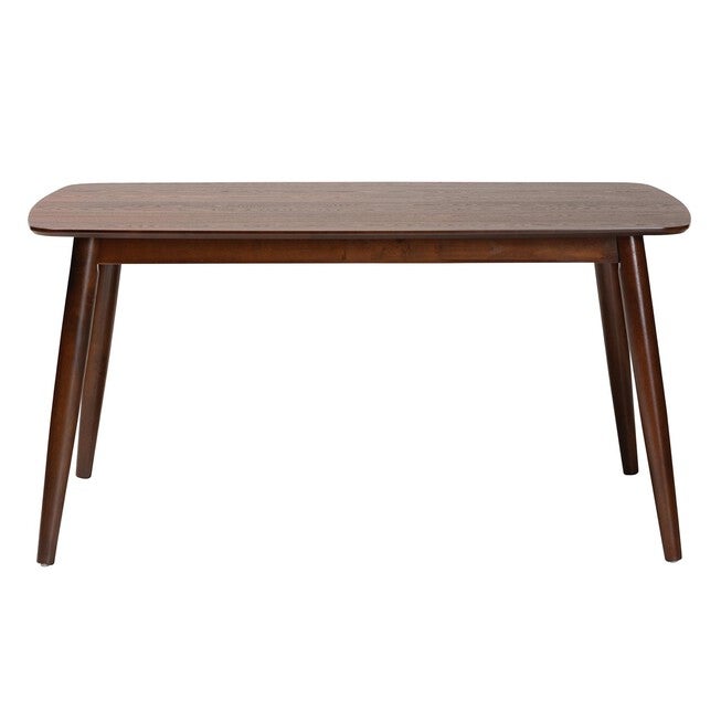 Flora Mid-Century Modern Black Finished Wood Dining Table, , on-hover image number null