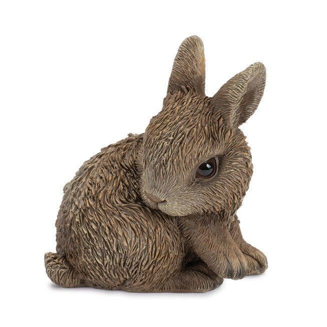 Mini Garden Bunny Rabbit Figurine (Set of 3), BROWN, alternate image number null