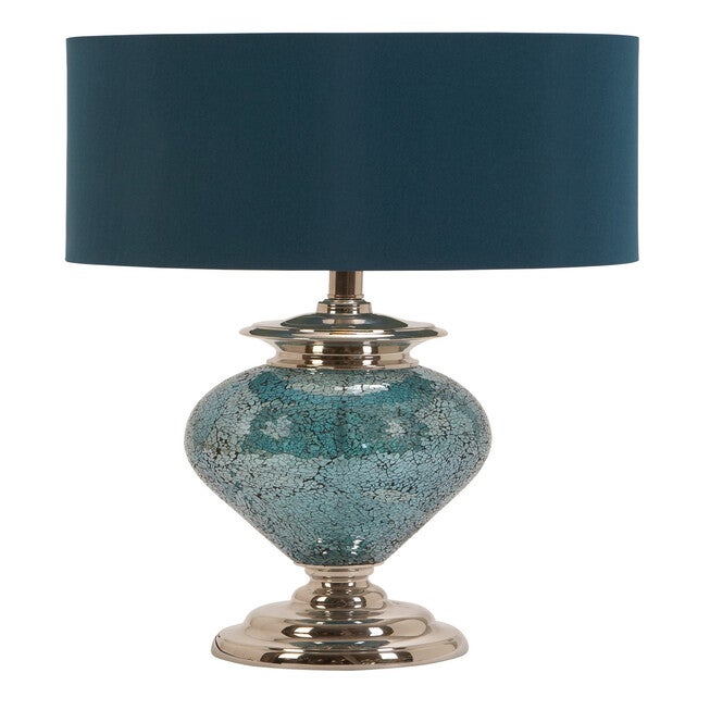 Silver Glass Tuscan Table Lamp, SILVER, hi-res image number 0