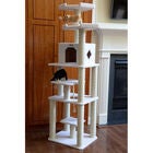Classic Real Wood 78" Cat Tree Six Levels With Playhouse, Rope Swing, , alternate image number null