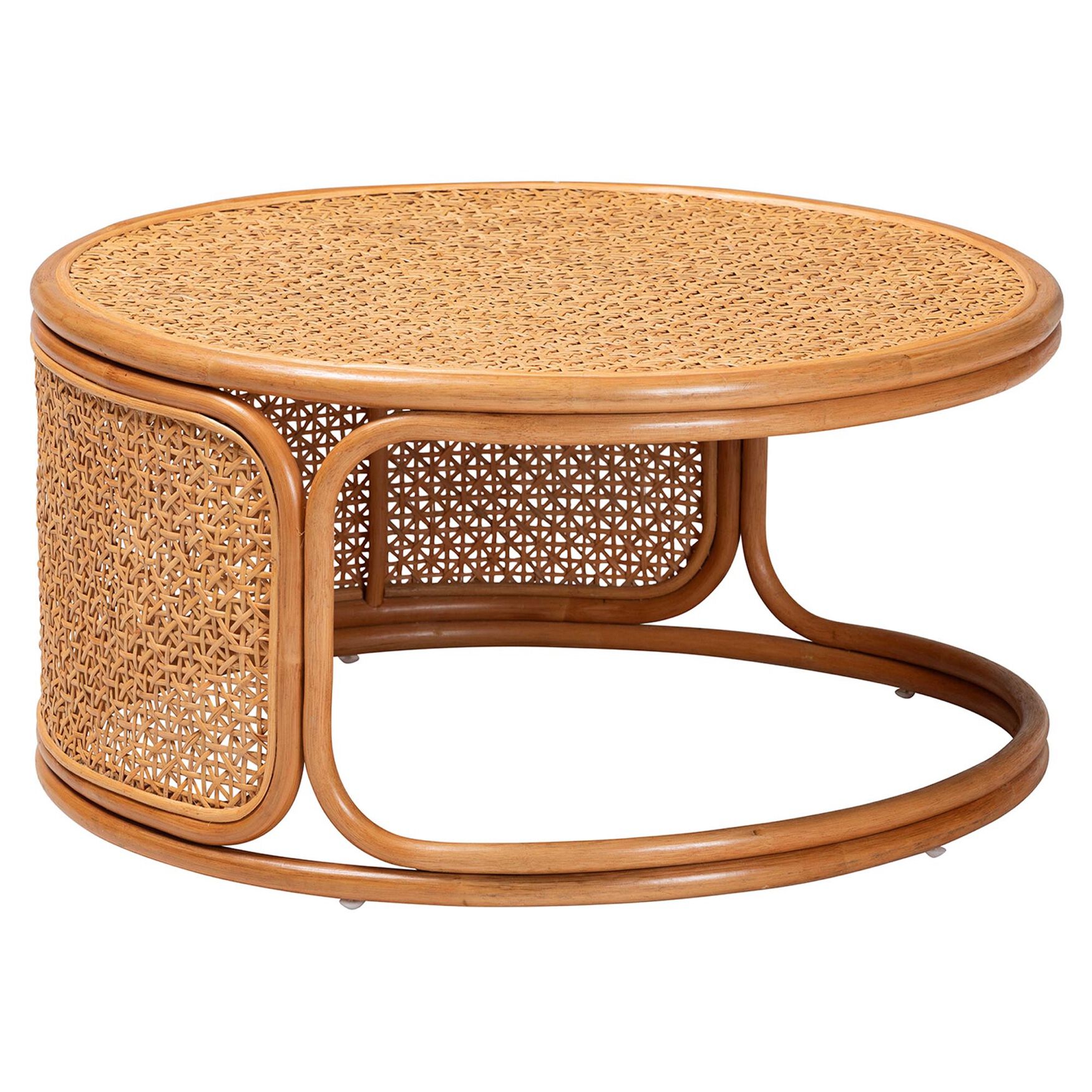 Eldon Bohemian Honey Rattan Coffee Table, HONEY, hi-res image number 0
