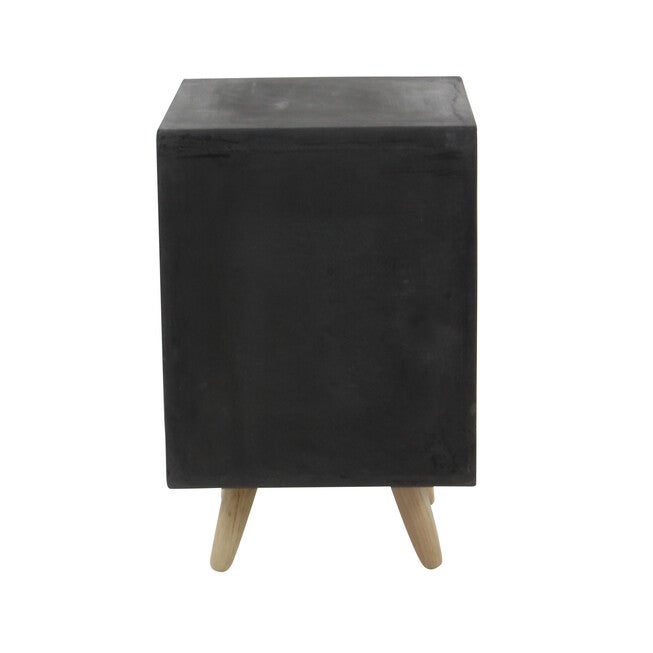 Black Fiber Clay Industrial Outdoor Accent Table, , on-hover image number 1