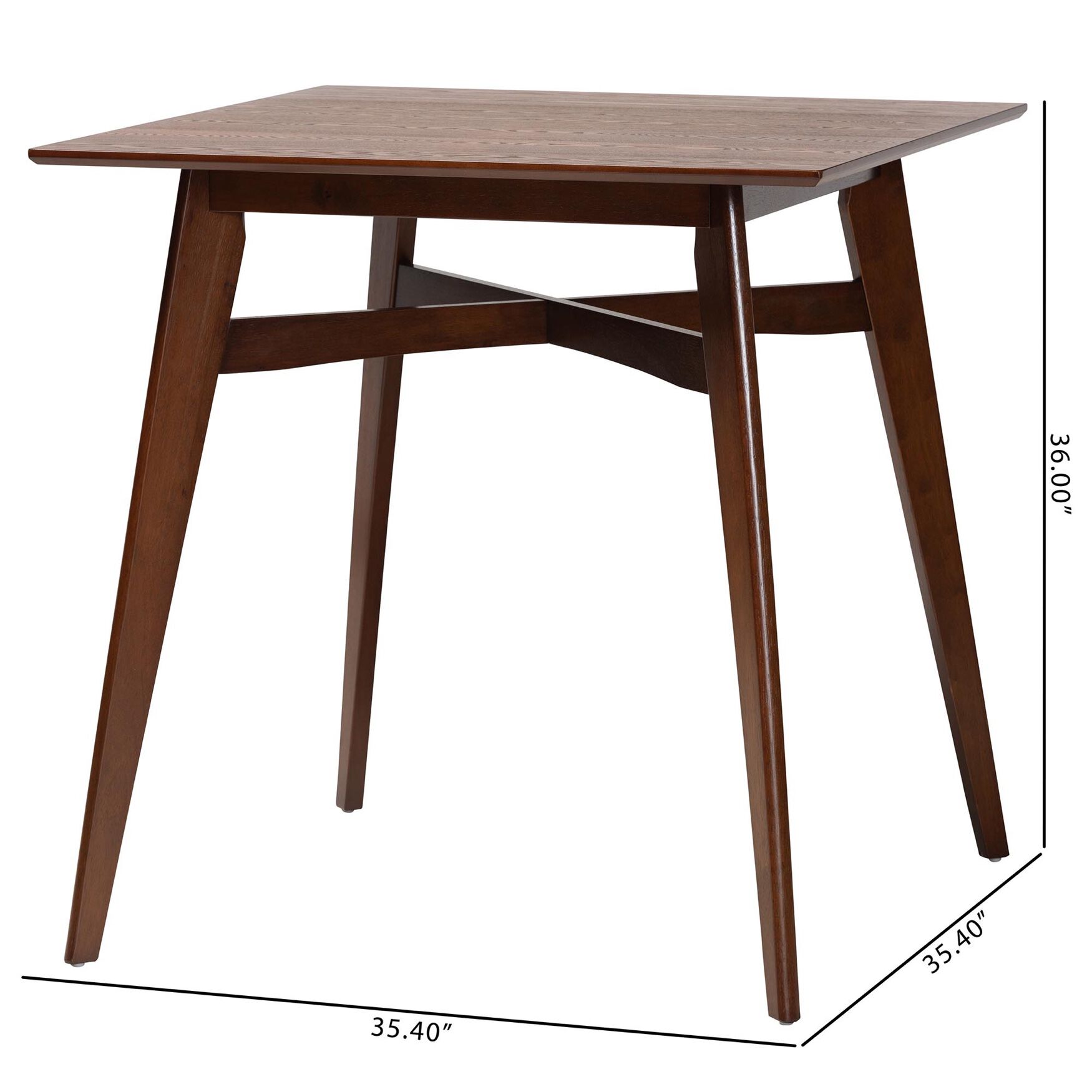 Leena Mid-Century Modern Black Finished Wood Counter Height Pub Table, , alternate image number 7