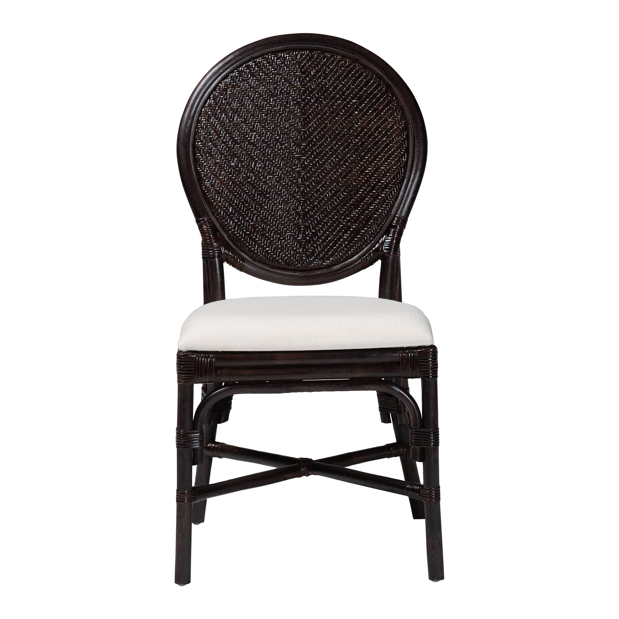 Elmer Natural Rattan Dining Chair, ESPRESSO, alternate image number 2