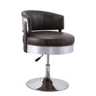 Swivel Adjustable Stool, CHOCOLATE LEATHER CHROME, hi-res image number null