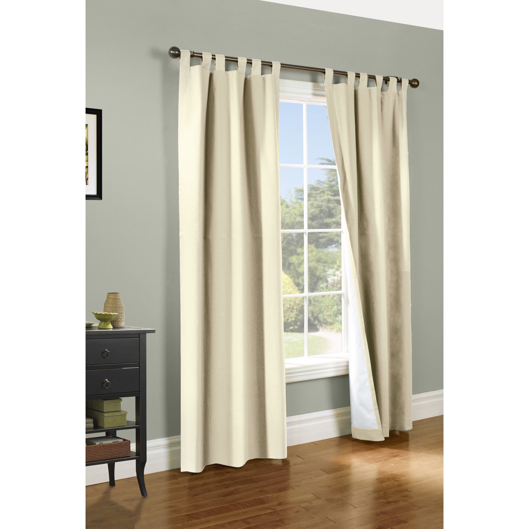 Weathermate Room Darkening Tab Top Curtain Panel Pair