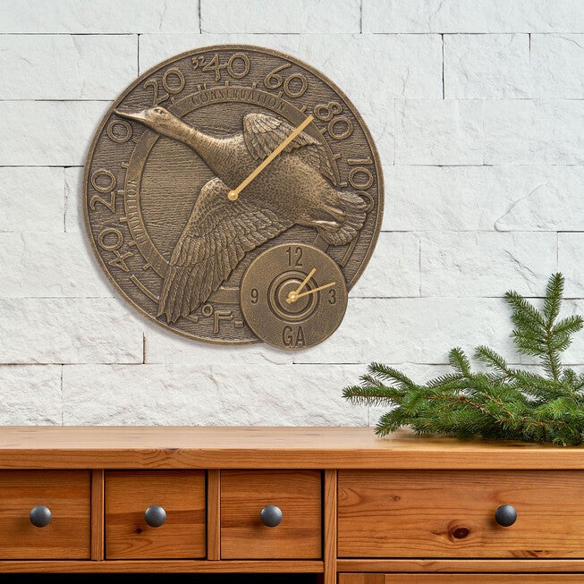 Duck 14 inches Clock and Thermometer Combo , , alternate image number 2