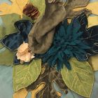 Harvest Velvet Pumpkin with Embroidered Leaves , , alternate image number null
