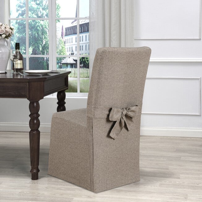 Kathy Ireland Evening Dining Room Chair Cover, FAWN, hi-res image number null