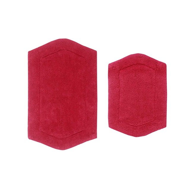 Waterford 2 Piece Set Bath Rug Collection, RED, hi-res image number 0