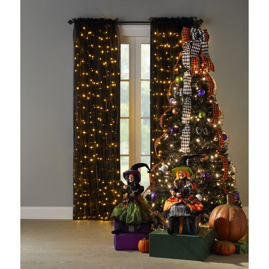  6' Pre-Lit Halloween Pop-Up Tree, BLACK, hi-res image number null
