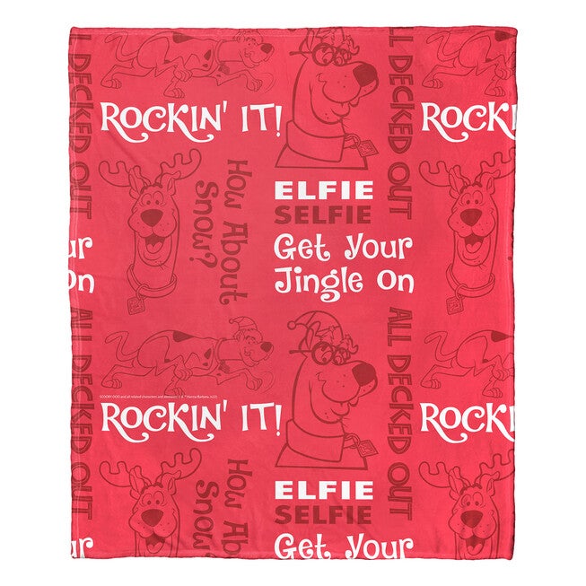 Wb Scooby Doo Get Your Jingle On Silk Touch Throw Blanket, , on-hover image number null