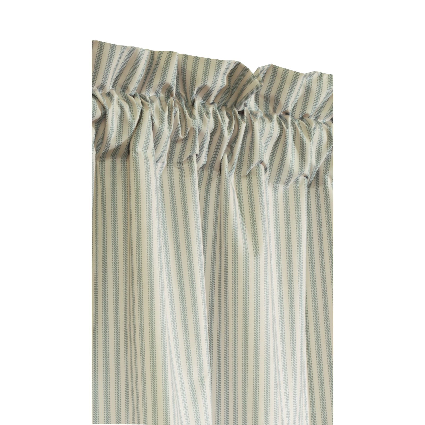 Ticking Stripe Room Darkening Pole Top Curtain Panel Pair, , alternate image number 13