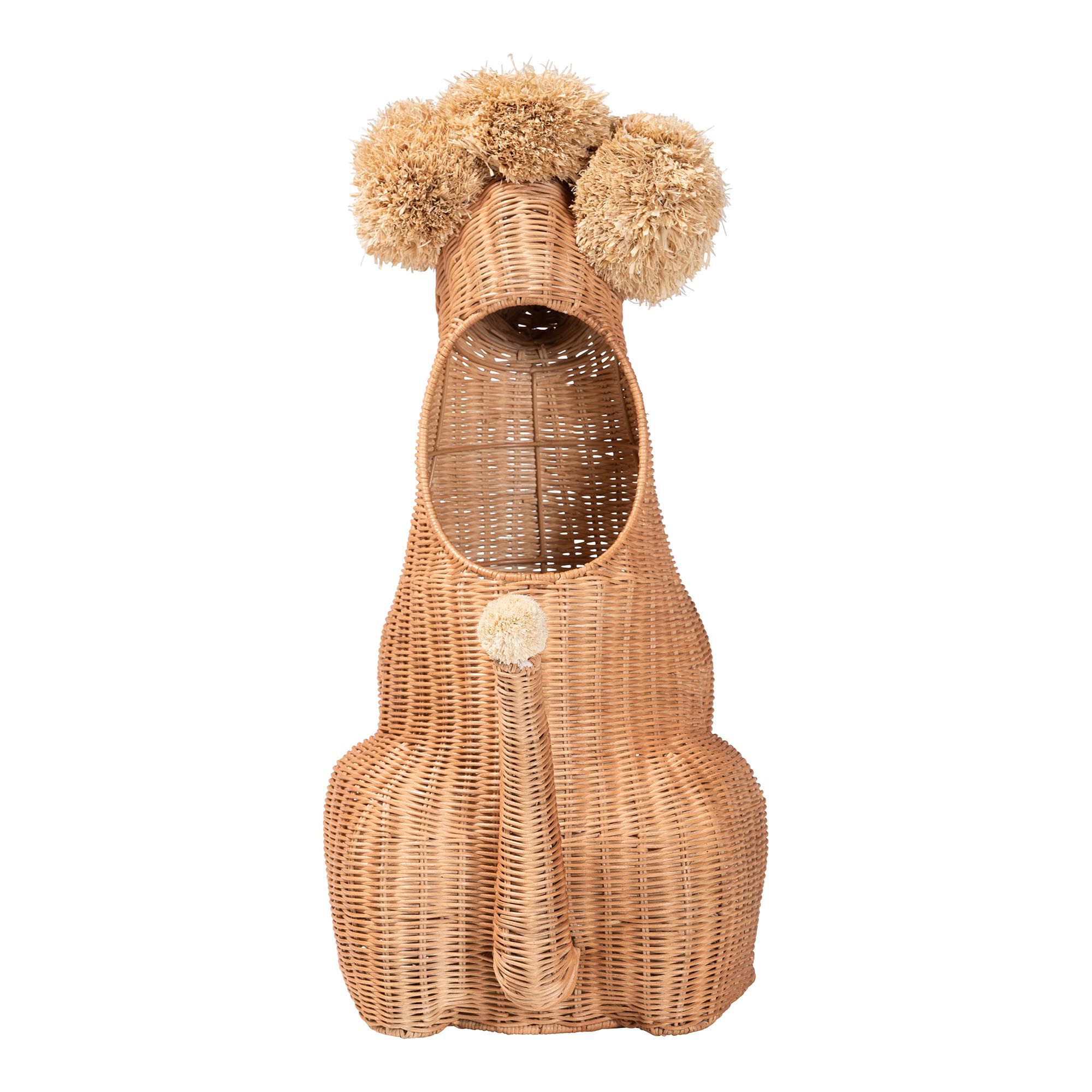 Persis Natural Rattan Poodle Umbrella Holder, HONEY, alternate image number 4