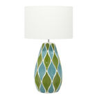 Green Stone Traditional Table Lamp, GREEN, hi-res image number null