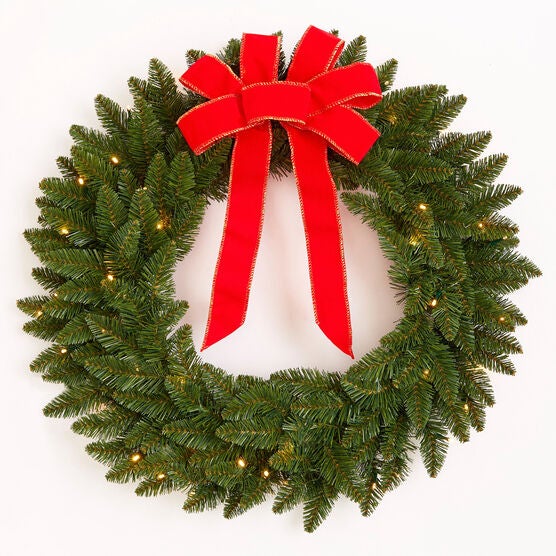24&quot; Pre-Lit Arrow Tip Wreath, 