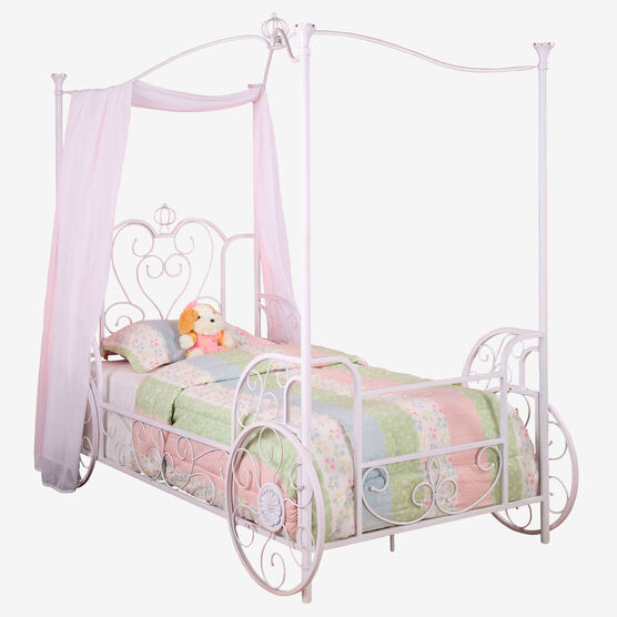 Princess Emily Carriage Canopy Twin, Twin Size Princess Carriage Bed