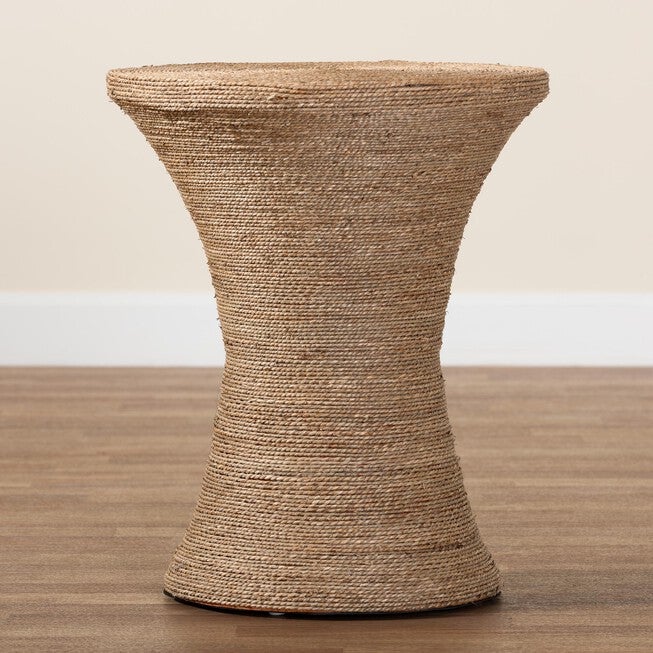 Cady Japandi Natural Seagrass Side Table, NATURAL BROWN, alternate image number 6